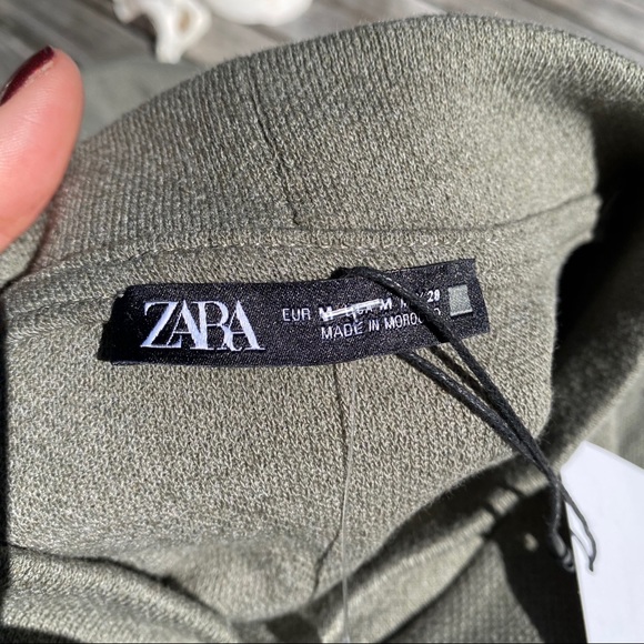 🍃 ZARA SAGE BASIC STITCHED BAGGY DRESS! - Picture 8 of 12